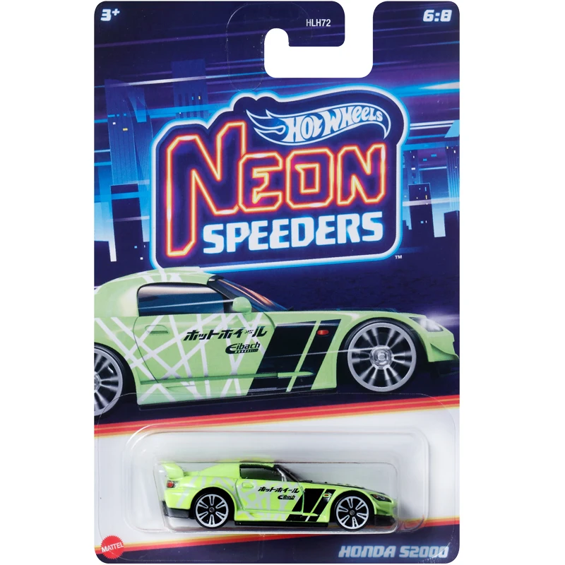 Mattel Hot Wheels Neon Speeders HLH72 A B C Коллекция моделей Литой под давлением 1:64 Металлические автомобили Игрушка в подарок