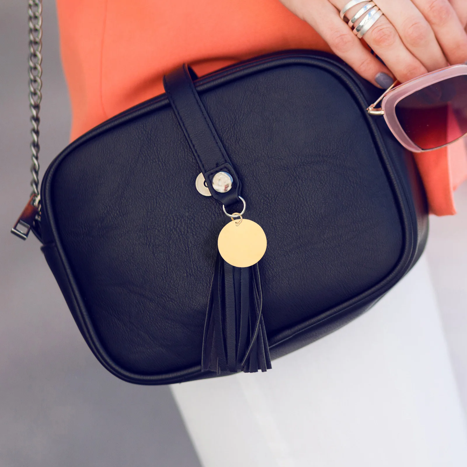 

10 шт., полированные круглые подвески из нержавеющей стали, пустые подвески «сделай сам», бирки для изготовления ювелирных изделий, ожерелье, браслет, брелок, ремесло, плоский