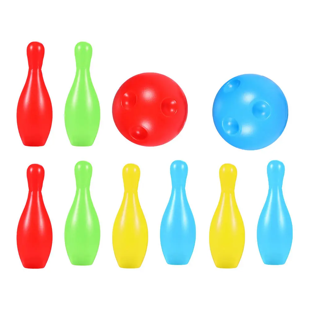 1Set Educational Bowling Game for Smooth Finished Plastic Set Develops Hand Eye Coordination Motor Skills