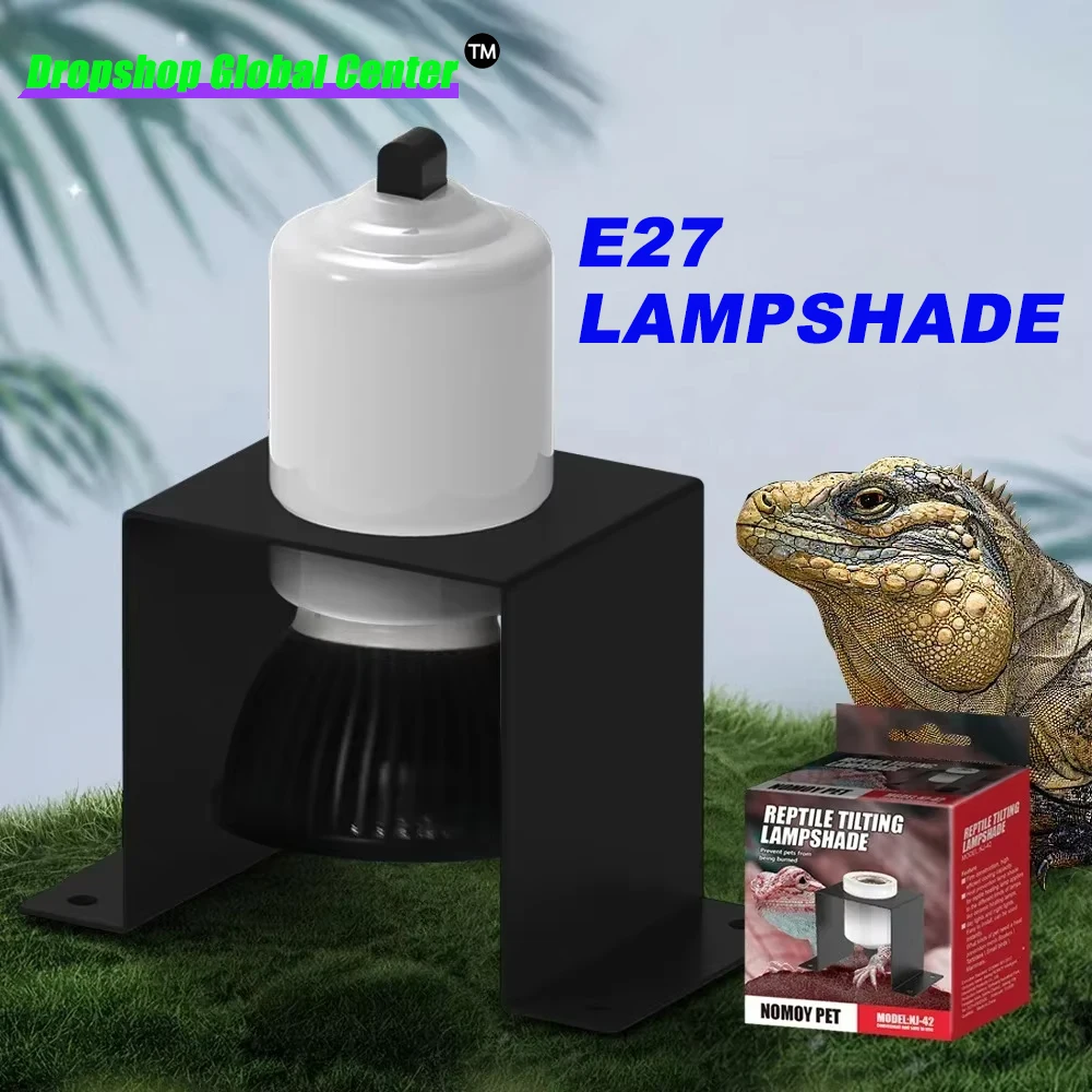 Reptile Accessories Lamp Shade Temperature Control Tool Lizard Turtle Lamps Shade E27 Lamp Holder Stand Reptile Accessories