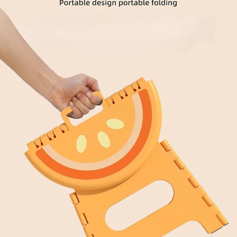 في الهواء الطلق المنزلية مقعد صغير مقعد الأطفال سميكة كرسي بلا ظهر قابل للطي الكرتون الإبداعية المحمولة منخفضة البراز #4