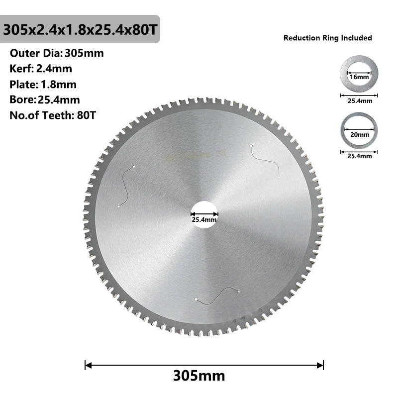 XCAN Metal Cutting Blade 305mm Circular Saw Blade For Aluminum Iron Steel Metal Cutting Disc Carbide Saw Blade