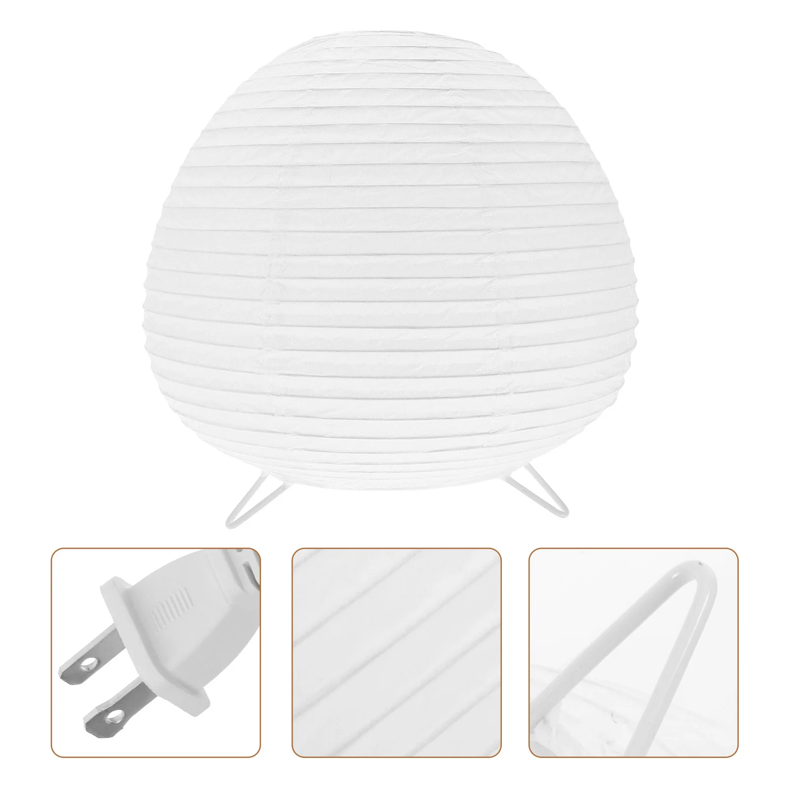 

Paper Lantern Lamp Rice Paper Modern Bedside Table Lamp Soft Light Nightstand Light Japanese Style Bedroom Decor Us Plug