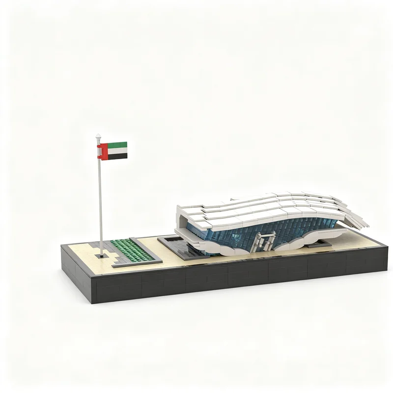 Kids Toys Dubai - 2086ピース MOC建築 エティハド・ミュージアム1 モデル ドバイ・スカイライン モデル