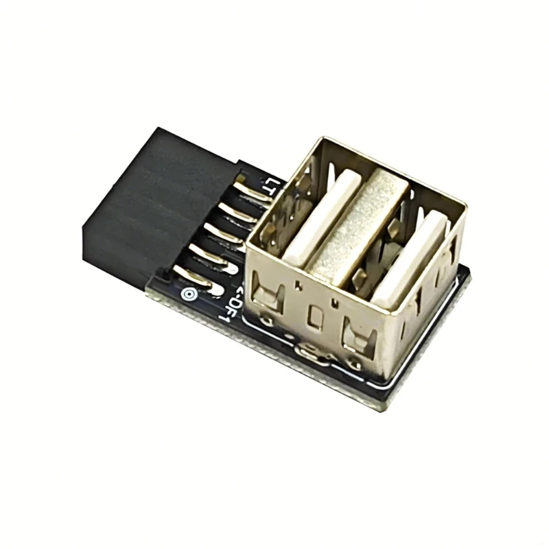 Konwersja 9Pin na USB Dwuwarstwowy adapter wewnętrzny USB 2.0 9Pin na żeński