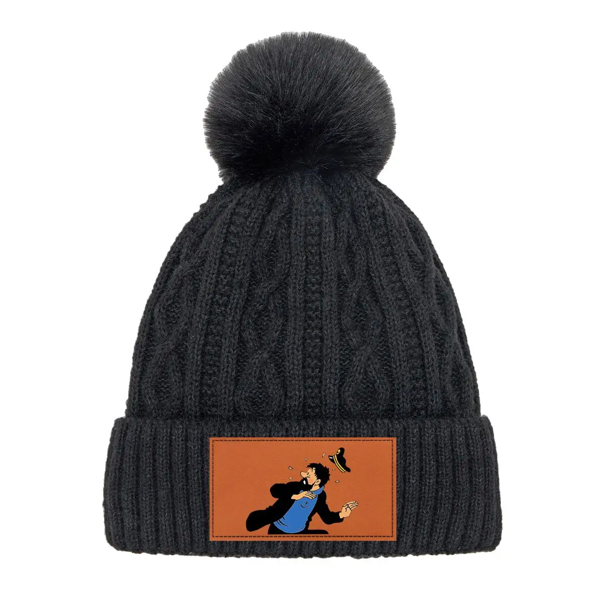 

Мужская шляпа с рисунком Повседневная вязаная шапка с помпоном для ежедневных поездок на открытом воздухе