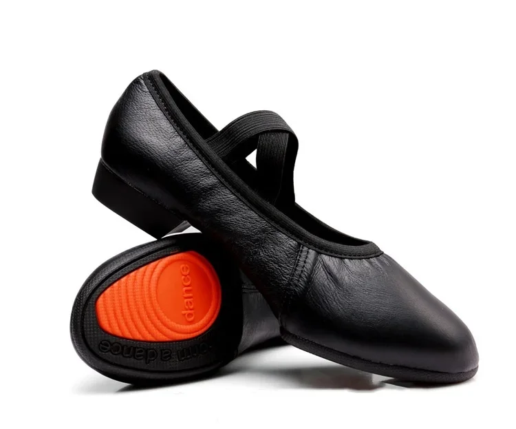 Damesschoenen Moderne balletdansschoenen Echt varkensleer Jazzdansschoenen Split rubberen zool Jongen meisje