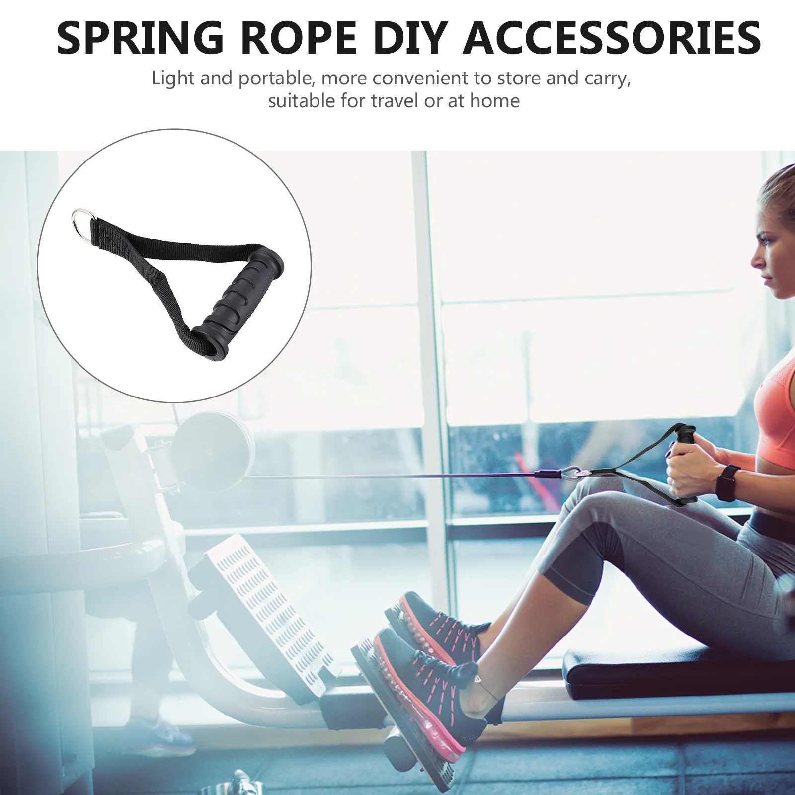 

1pc Pull Handle For Resistance Band Heavy Duty Fitness Grip Non-Slip Ergonomic Design Lightweight Portable Workout Strap For