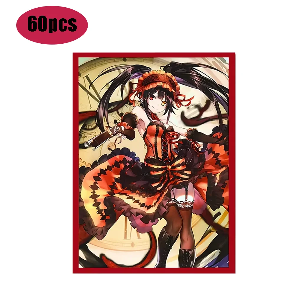 Fundas holográficas para tarjetas de Anime, 60 uds., 67x92mm, Protector de tarjetas comerciales para juegos de mesa de aluminio, adecuado para fundas para tarjetas PKM/MGT/PTCG
