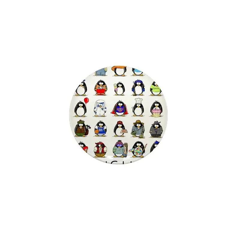 Lots of Penguins Mini Button (10 pack) Brooch Cartoon Creative Clothes Jewelry Women  Gift Hat Cute Badge Lapel Pin