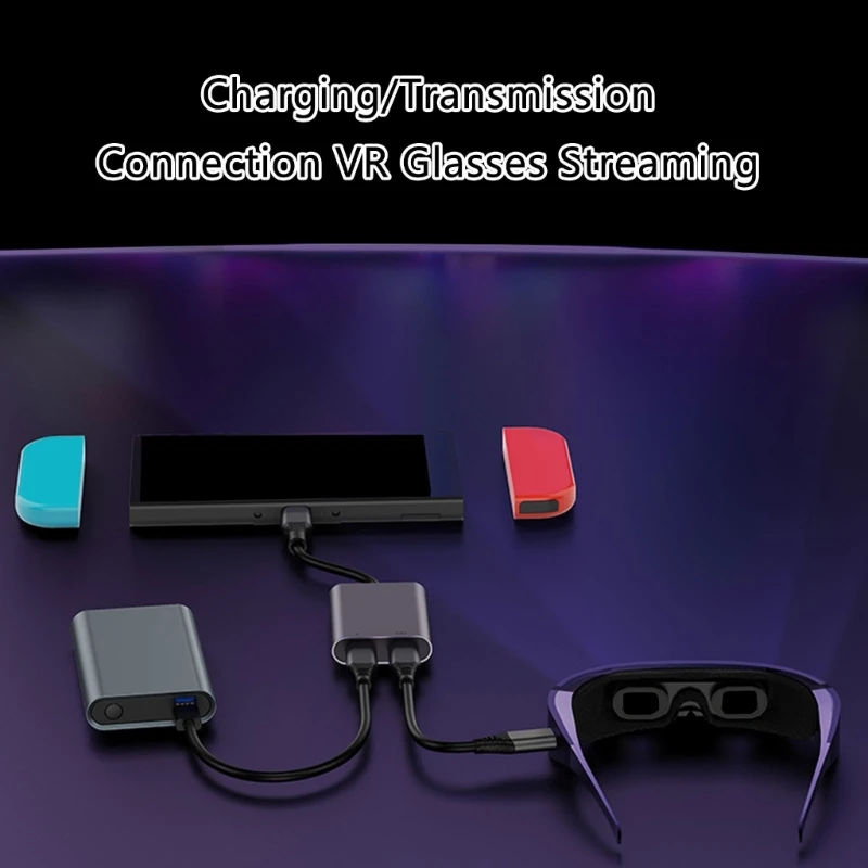 Portable AR Glasses Expansion Hubs Featuring USB A and USB C Port for Efficient Device Connectivitys  D2RC