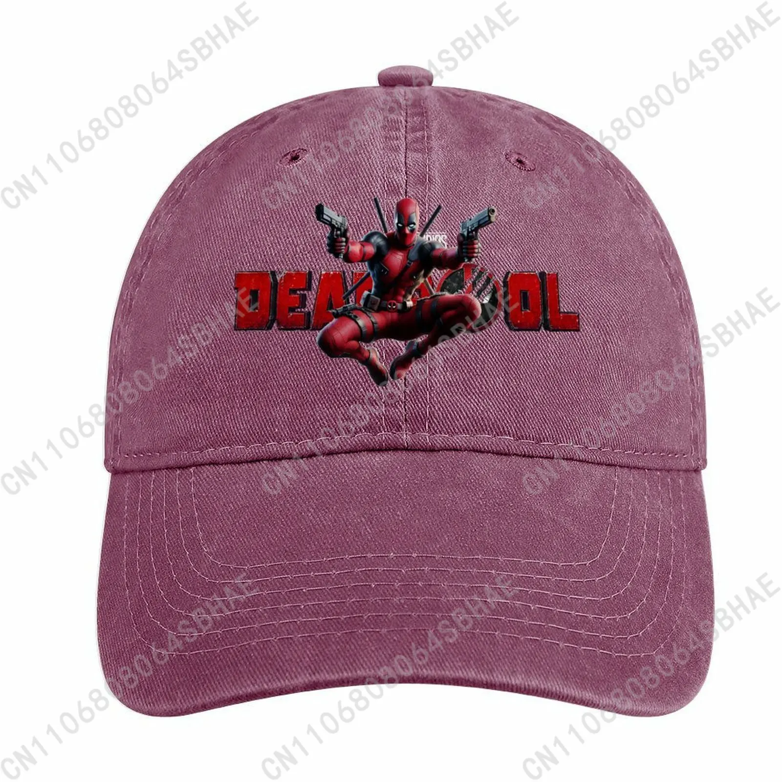 Marvel Deadpool Washed Cotton Baseball Cap Vintage Dad Hat Men Women Retro Adjustable Denim Cap Streetwear Cosplay