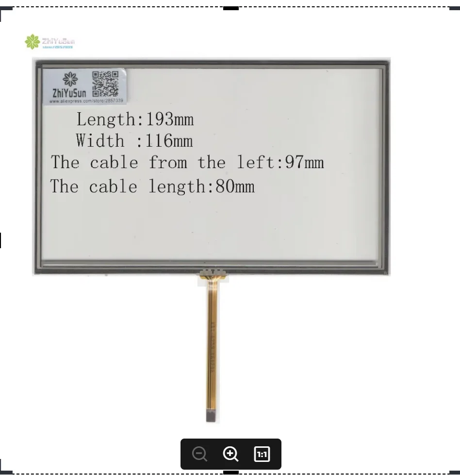 

ZhiYuSun wholes KDT-6259 193mm*116mm 8inch 4 lins Touch Screen glass touchsensor 193*116touchglass digitizer GLASS Good