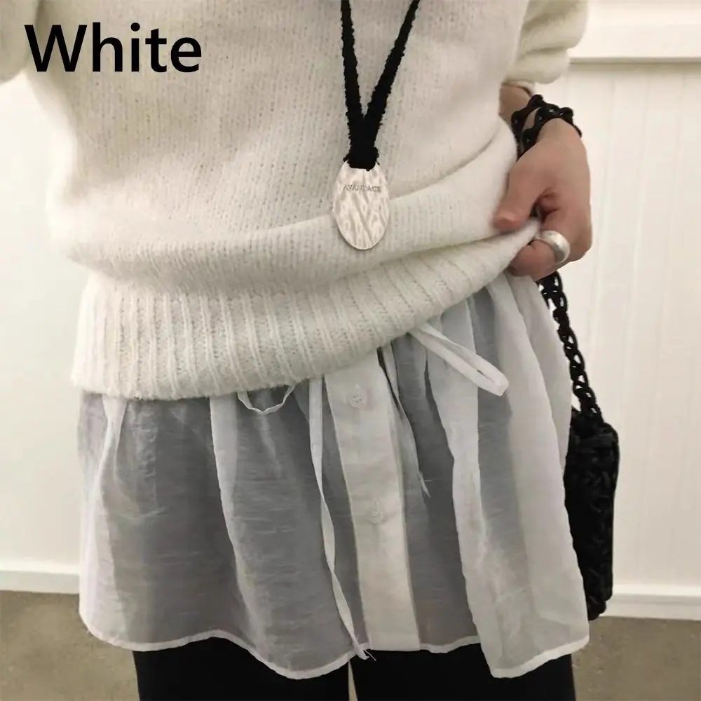 Nieuwe geborduurde bloem kant minirok zien door Y2K streetwear ruches rokken harajuku butt gordijn jeans decoratie