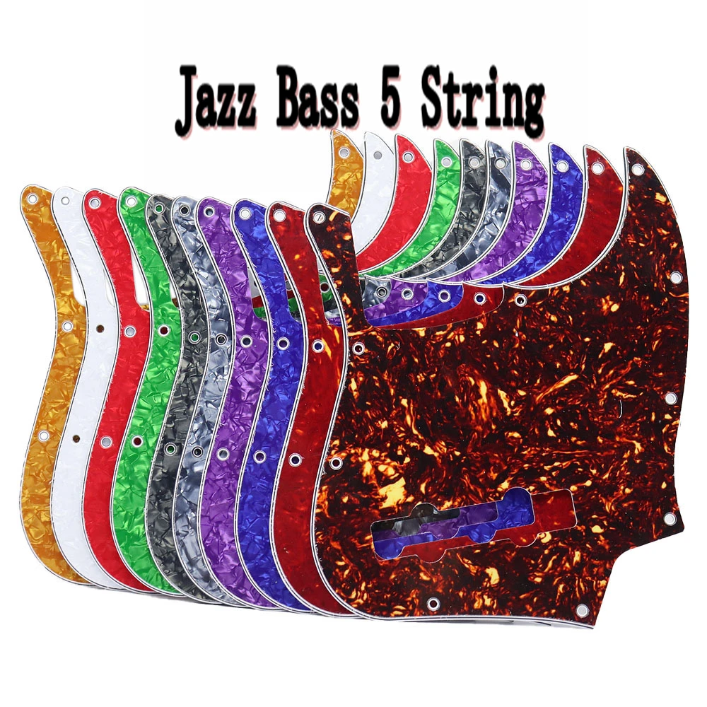 1Pcs Guitar Pickguard 3 Ply Jazz Bass JB 5 String Pickguard For JB Bass Guitar with 10pcs Screw