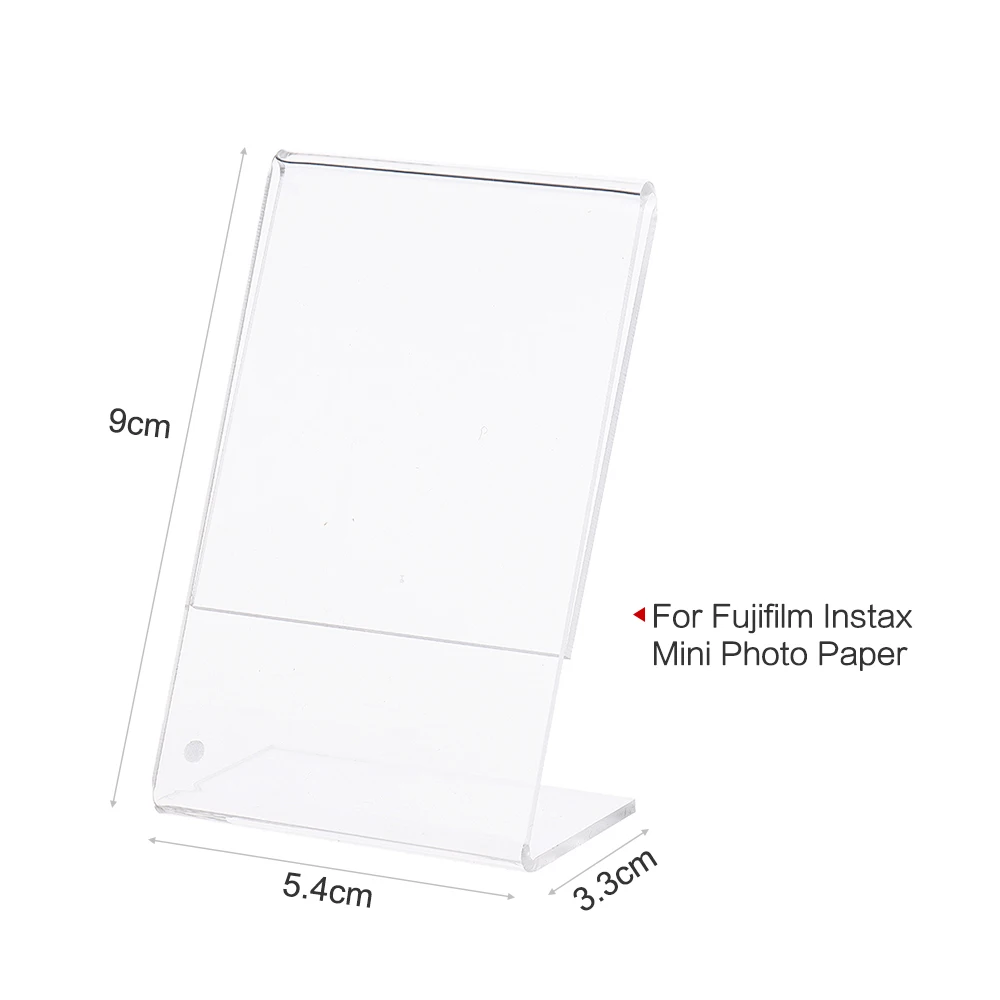 1-3 قطعة 3&quot L-شكل إطار صور أكريليك شفاف حامل صغير ل Fujifilm Instax Mini 12 8 9 25 50 7s 11 فيلم كاميرا صور
