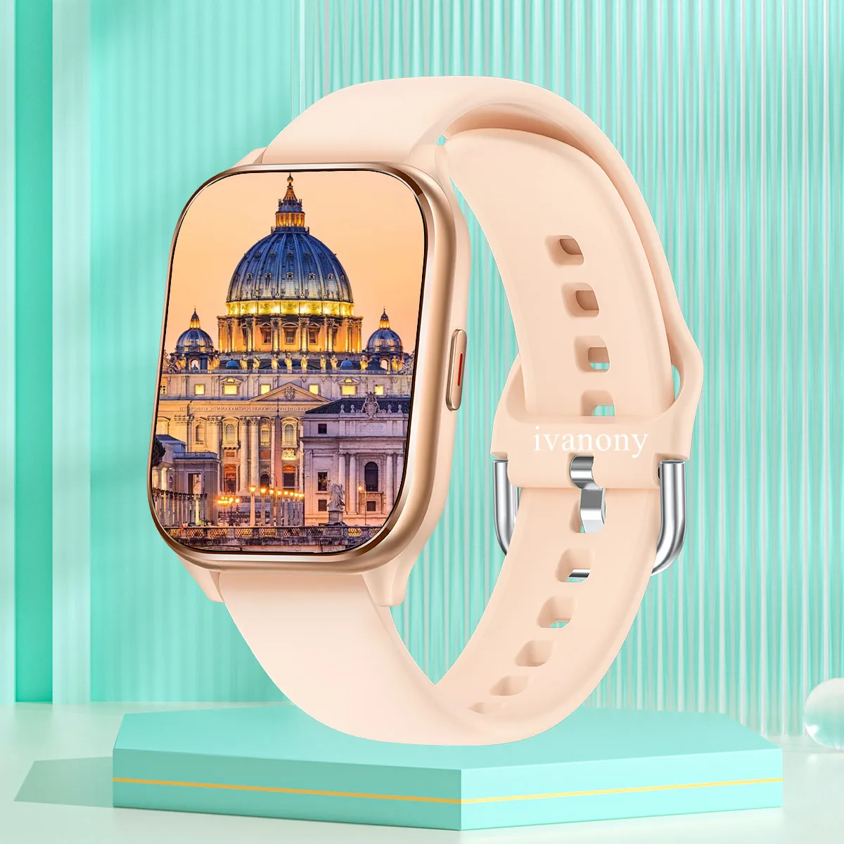 

Smart Watch Hebrew 2025 Receive Call AI Voice Assistant Message Notifiation Custom Dials Fitness Tracker Smartwatch Gold Woman