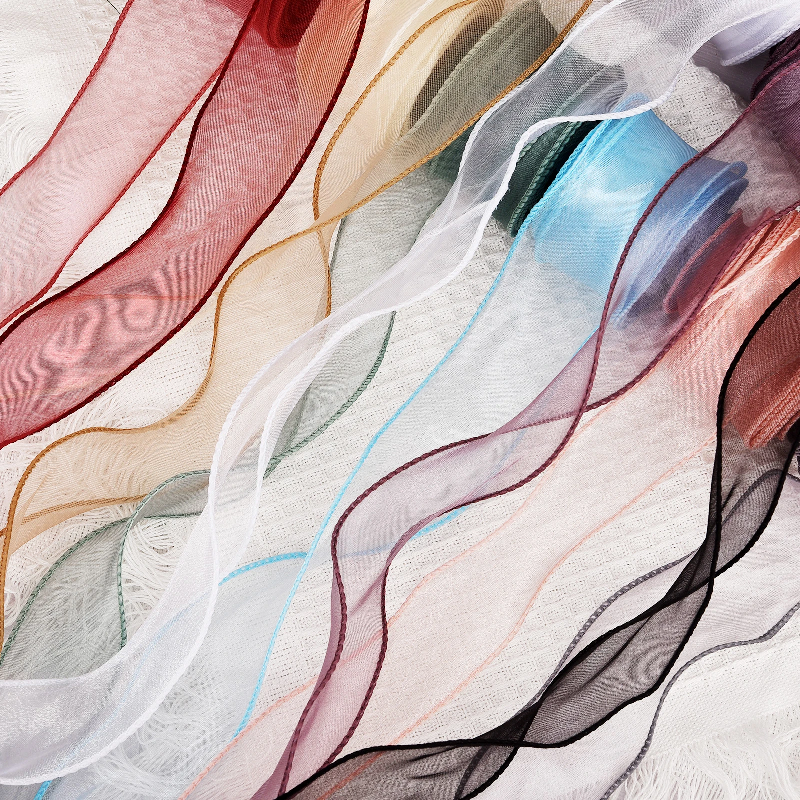 10 Meter/Rolle Chiffon-Seidenband aus Organza-Satin für DIY-Handwerk, Geschenkverpackung, Dekoration, Hochzeitssträuße, Kranz, Nähzubehör ﻿