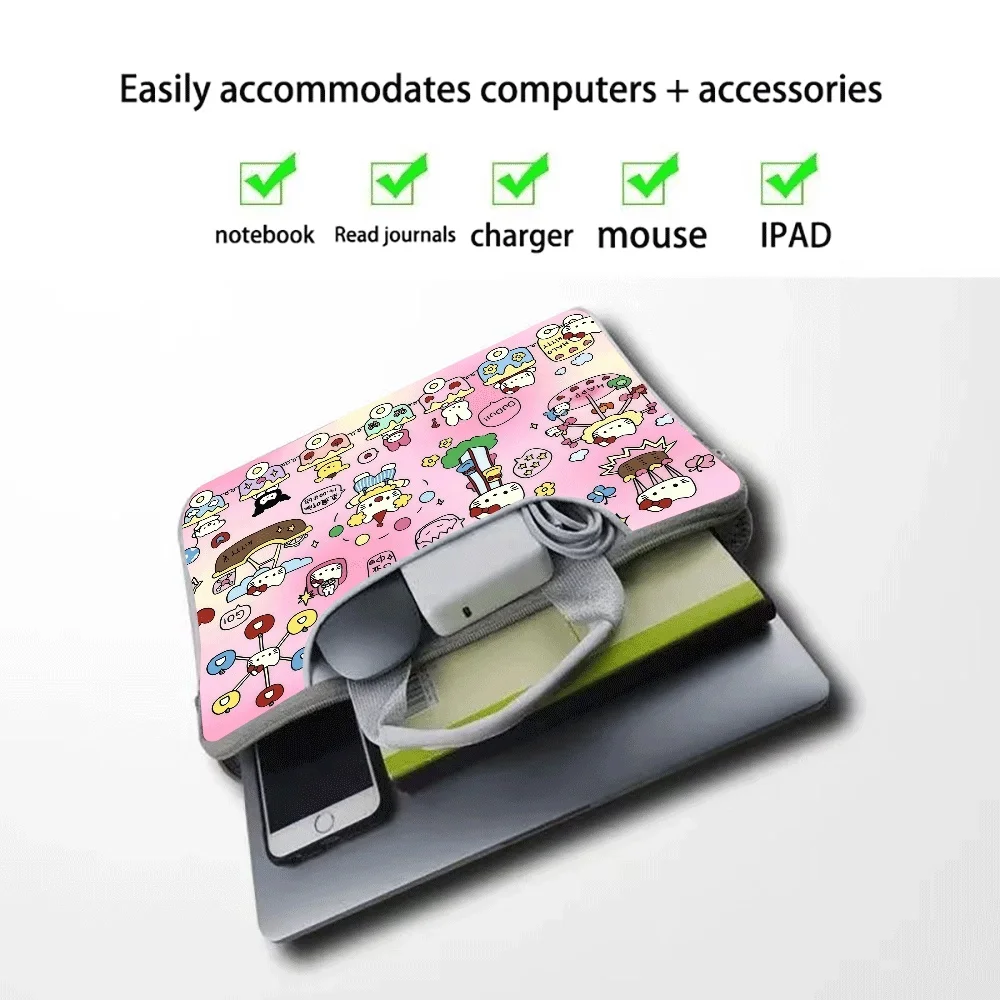 

Cartoon Hello Kitty Kurome Laptop Bag Shoulder Handbag Briefcase Organizer Bag for 12 13 13.3 14 15 16 Inch Macbook Air Pro Gift