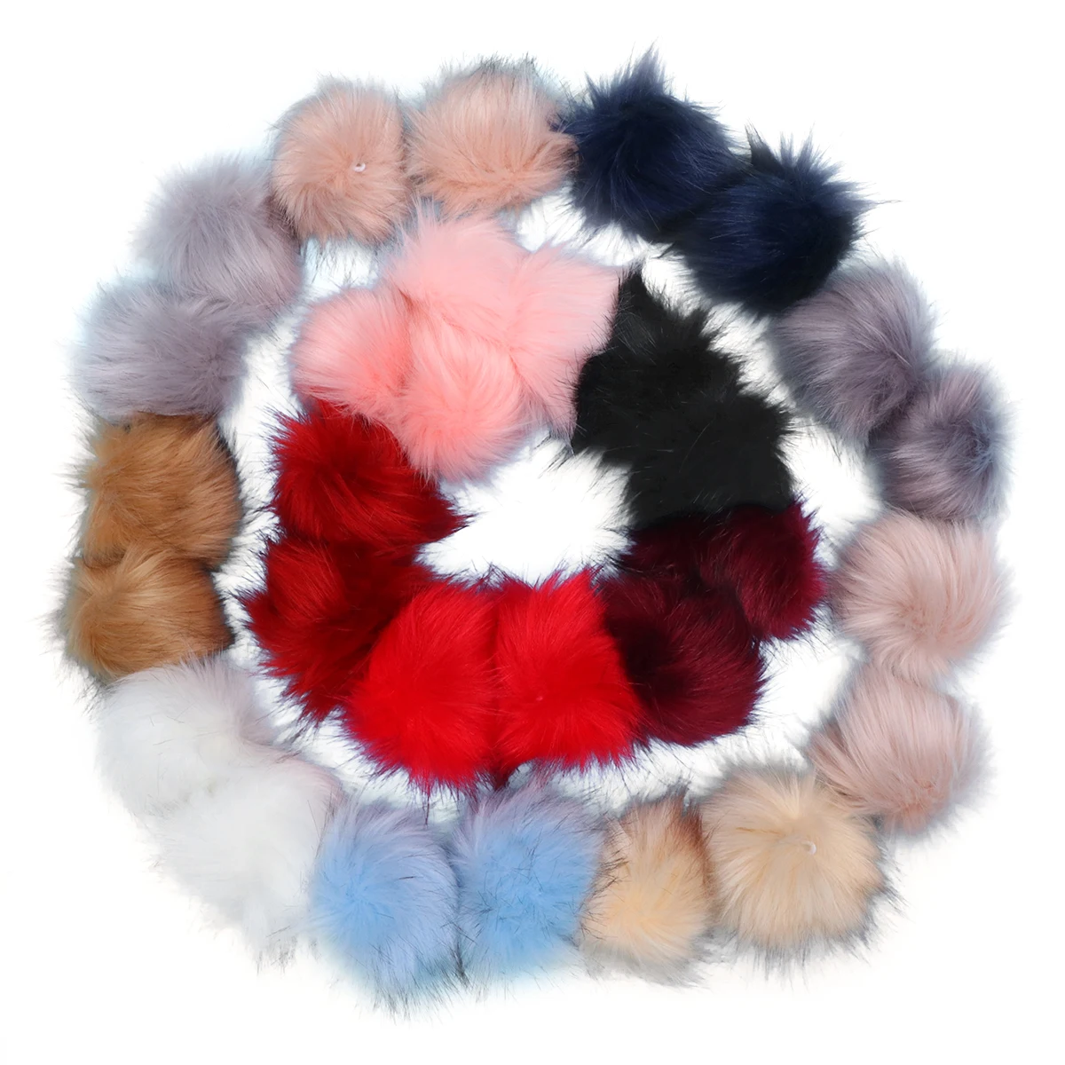 

30pcs Hairballs Pom Poms Craft Decorations Assorted Colors Material DIY Party Festival Projects Bags