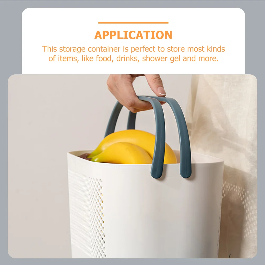 

Portable Shower Basket Plastic Storage Organizer Bathroom Tidy Container with Handles Exquisite Workmanship Strong Load Bearing