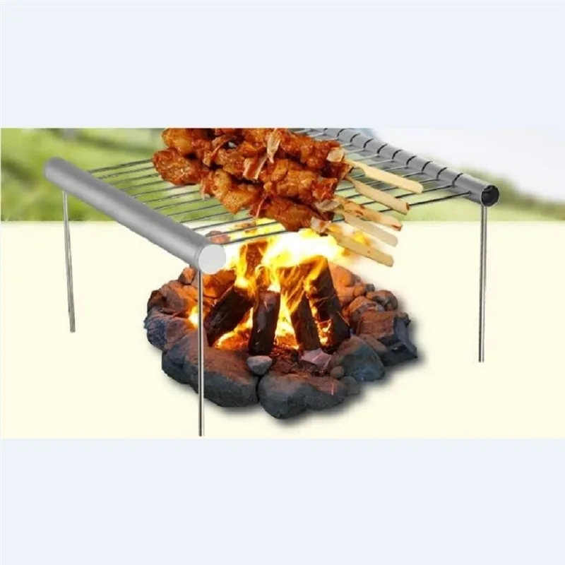 Protable Mini Pocket BBQ Grill Portable Stainless Steel BBQ Grill Folding BBQ Grill Barbecue Accessories For Home Park Use 2