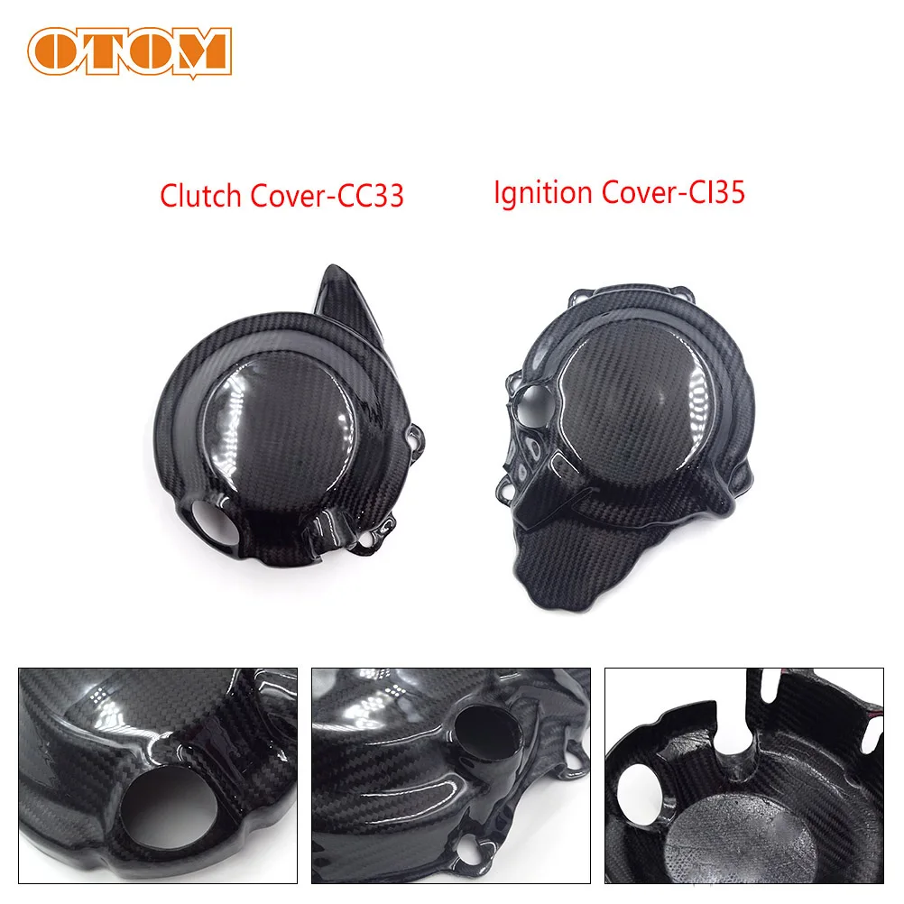 OTOM Motorcycle Clutch Cover-CC33/Ignition Cover-Cl35 Engine Magnetic Motor Carbon Fiber Protector Assy For HONDA CB300F CRF250L