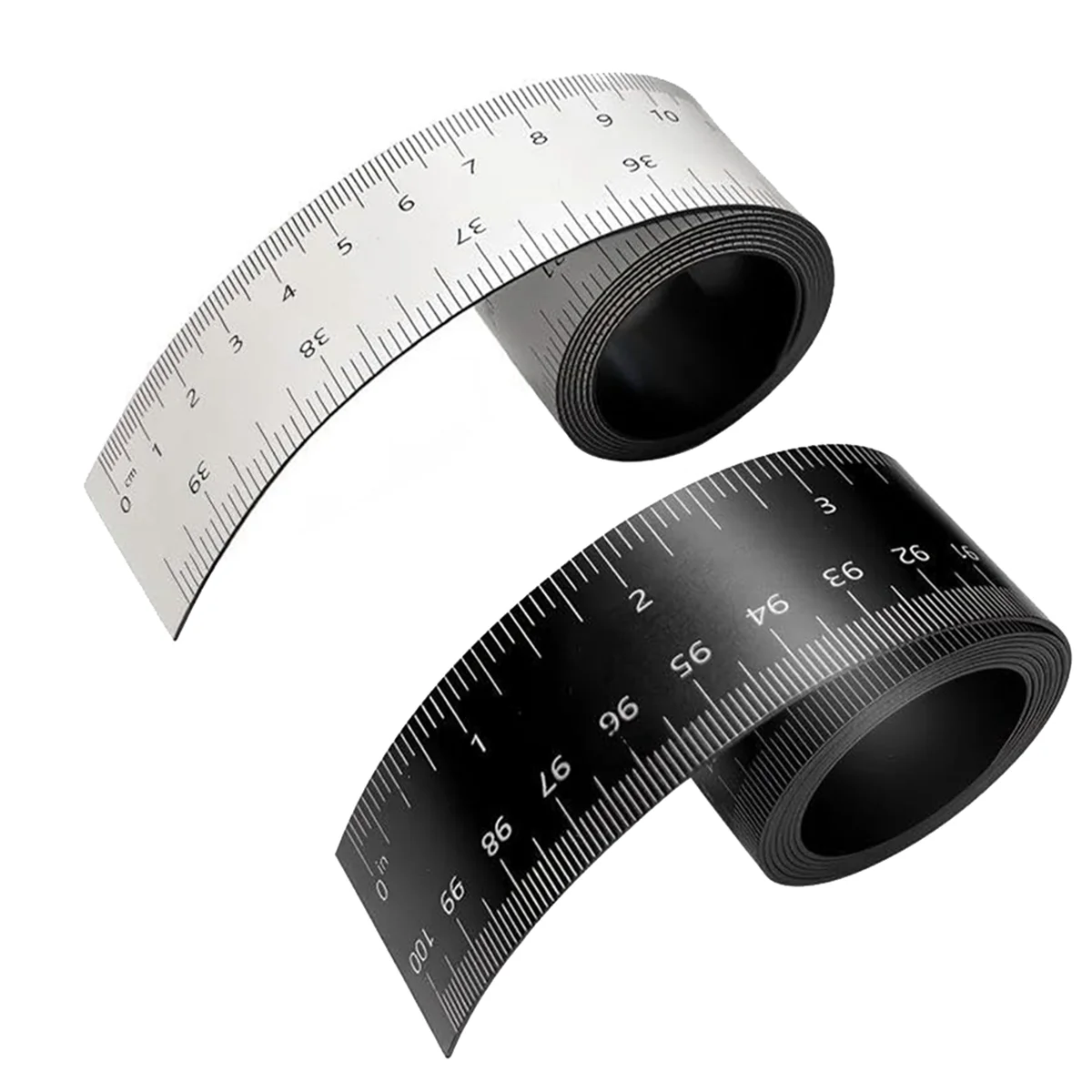 A03R 2 Pcs 39.37 Inch Magnetic Ruler Flexible Ruler with Inches and Centimeters Magnet Measuring Tape for Lathes, Workshops
