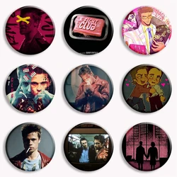 Retro Classic Movie Fight Club Soap Button Pin Vintage Film Metal Brooch Badge Creative Bag Coat Accessories Fans Collect Gifts