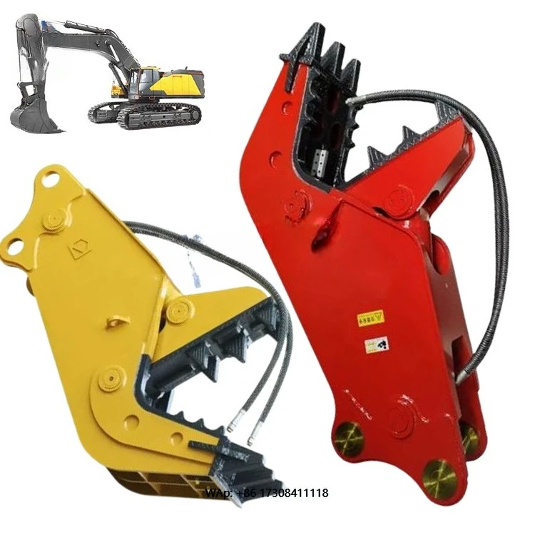 Digger 5-34 Ton Excavator Magnet Hydraulic Rotating Rotary Rock Concrete Pulverizer for Demolition Crushing Magnetic Recovery
