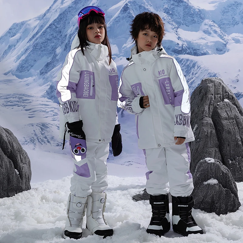 Children\'s Snow Suit Sets, Snowboarding Clothing, Ice Wear, Outdoor Costumes, Skiing Jackets and Pants, Boy or Girl\'s, Winter