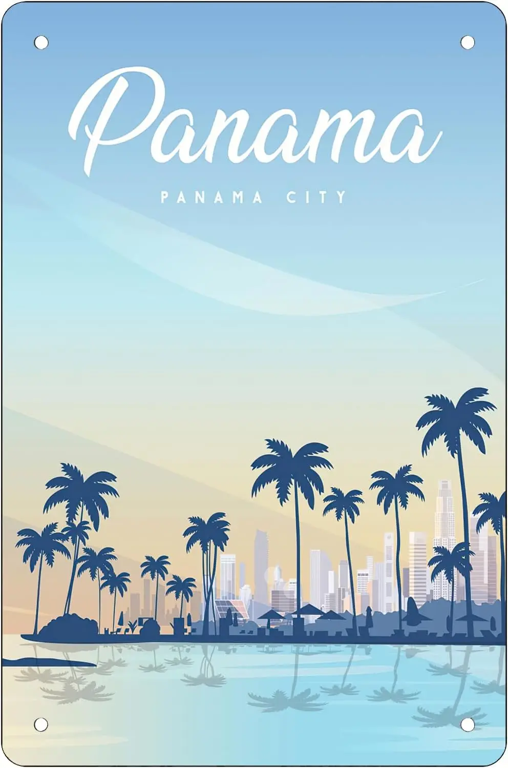 Retro Funny Metal Sheet Signs Panama Panama city, Wall Decoration, size:8 x 12 ALI sign