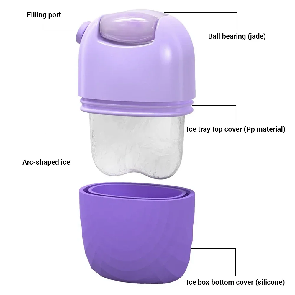 2 In 1 Ice Silicone Ice Cube Trays with Jade Roller Ice Ball Facial Lifting Face Massager Contouring Eye Roller Face Care NEW