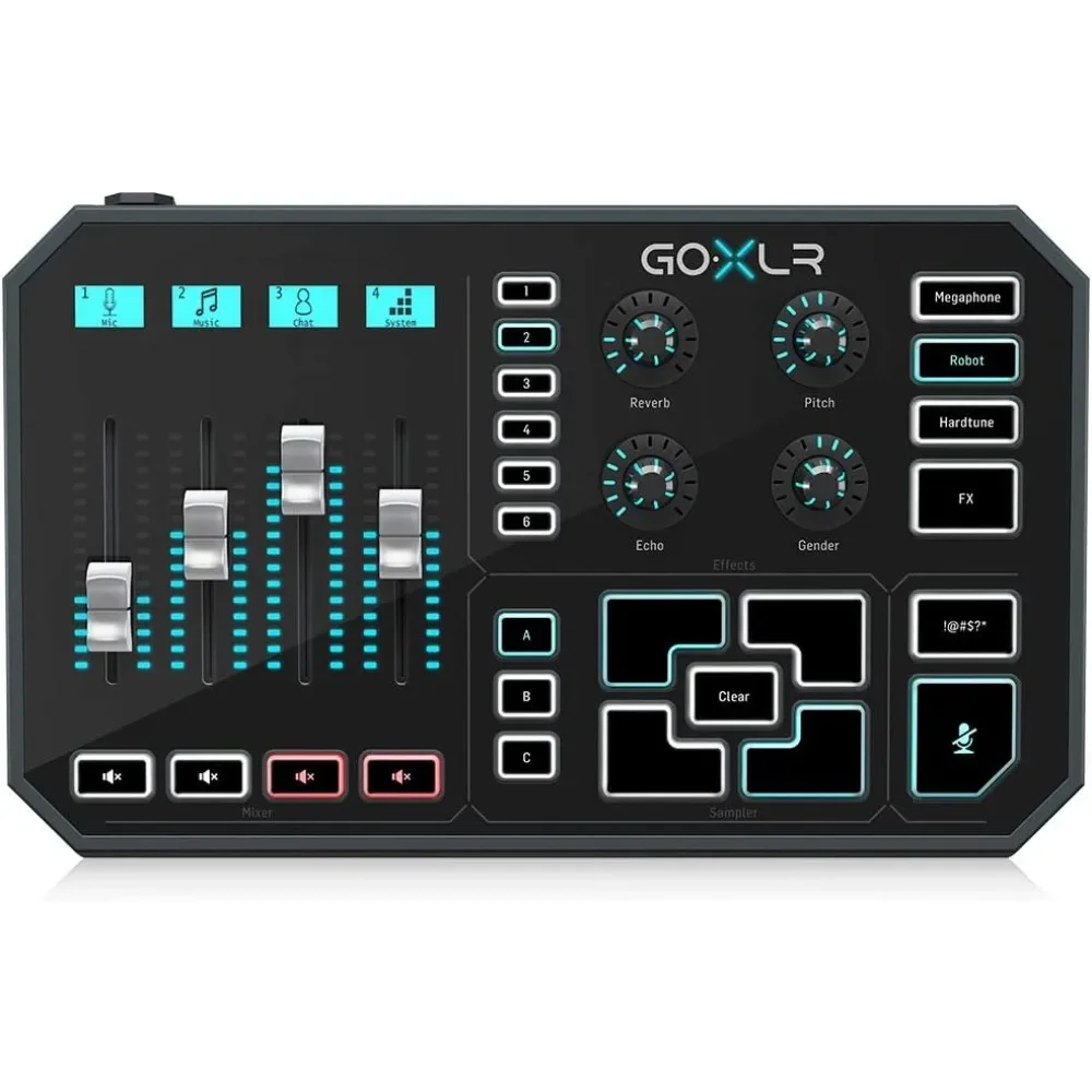 Christmas.GoXLR Revolutionary Online Broadcaster Platform with 4-Channel Mixer, Motorized Faders, Sound Board and Vocal Effects