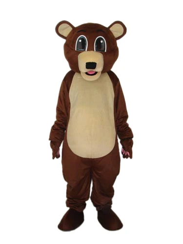 Neue Erwachsene Charakter Großen Augen Braun Bär Maskottchen Kostüm Halloween Weihnachten Kleid Volle Körper Requisiten Outfit Maskottchen Kostüm