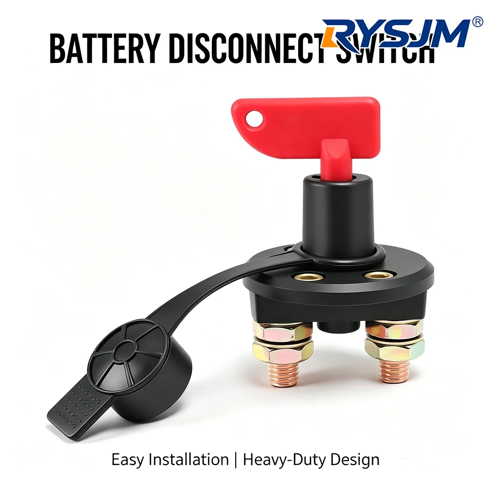 300A 12V 24V Fahrzeug-Batterietrennschalter mit rotem 2-Tasten-Isolator für LKW, Boot, Auto – Hauptstromschalter