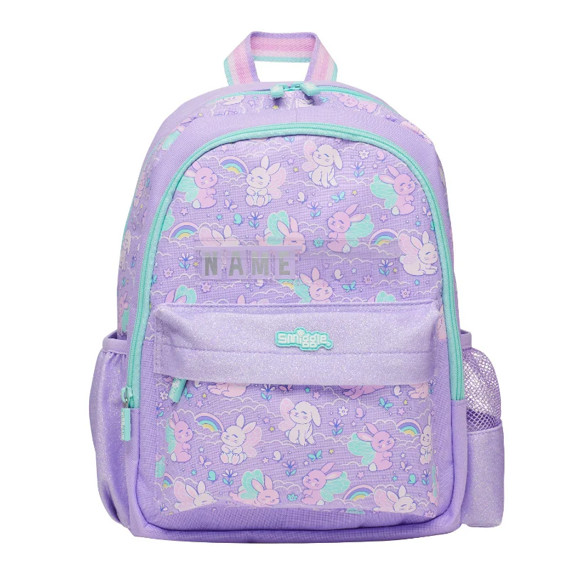 Australia Smiggle original hot-selling children's schoolbag girl purple rabbit high-quality cute schoolbag 14 inches