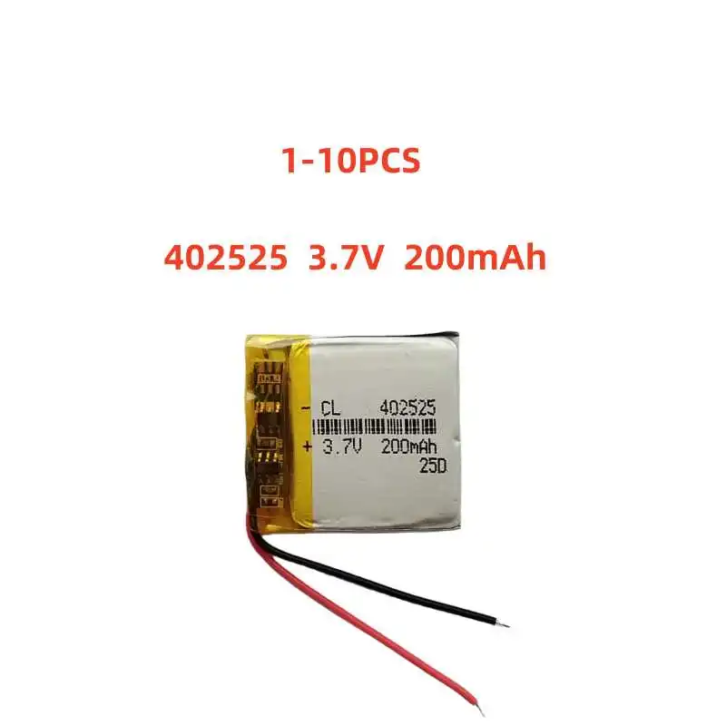 

402525 3.7V 200mAh Small Size Lipo Rechargeable Battery Lithium Polymer For MP3 Bluetooth MID headset headphone video pen