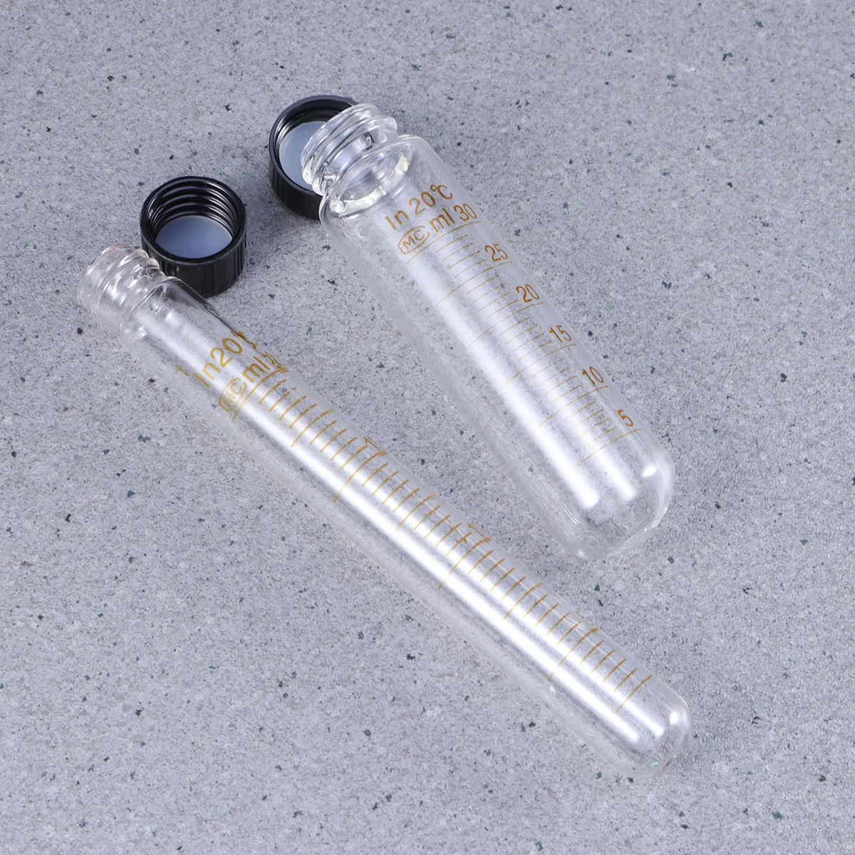 

8Pcs Graduated Glass Test Tubes Screw Caps Heat Resistant Borosilicate for Lab Analysis Storage Candy Samples Glass Test Tube