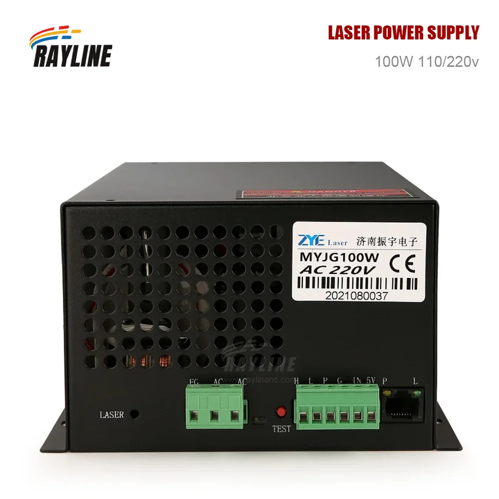 100W CO2 Laser Power Supply for CO2 Laser Engraving Cutting Machine 110/220V Laser Generator Suitable for 35-50W Laser Tube