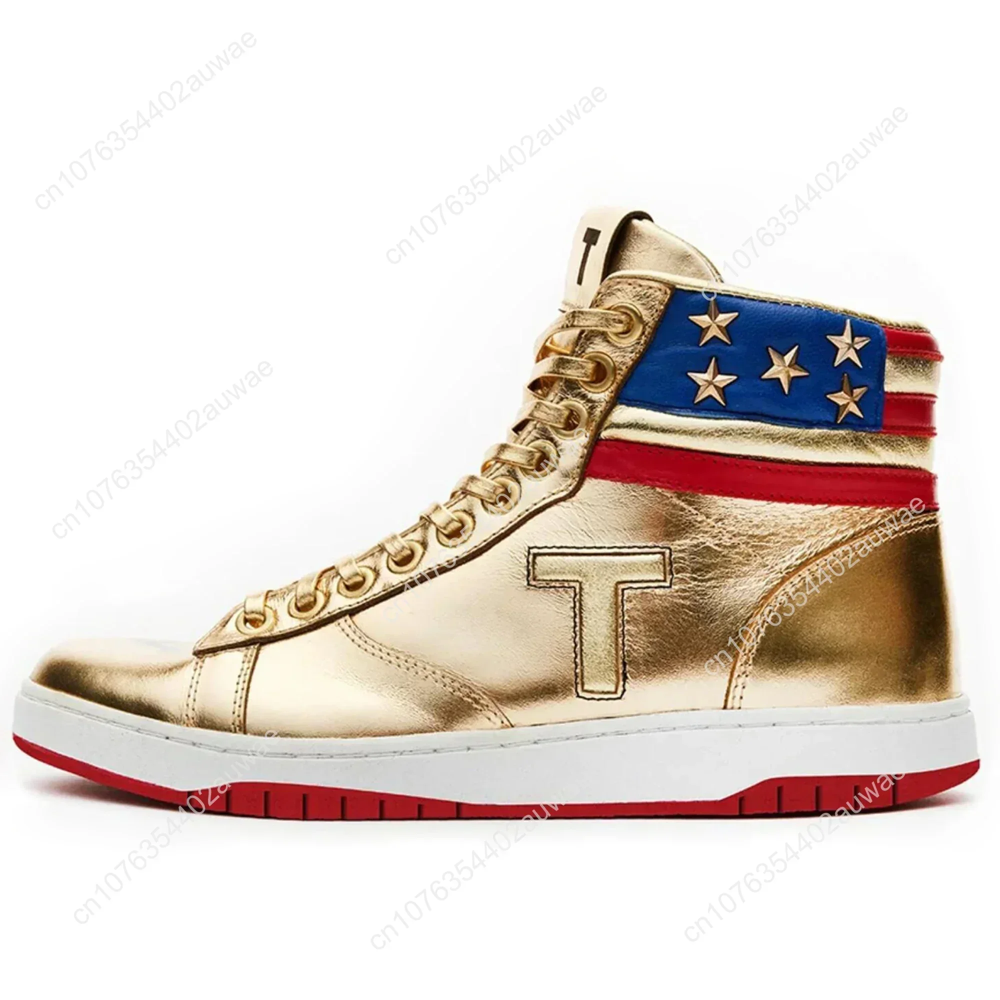 TORY Gold-Baskets basses pour hommes et femmes, Chaussures de route, Never Surrender, Bottes décontractées, Haute qualité, Trump stipulé, 100% MAGA,