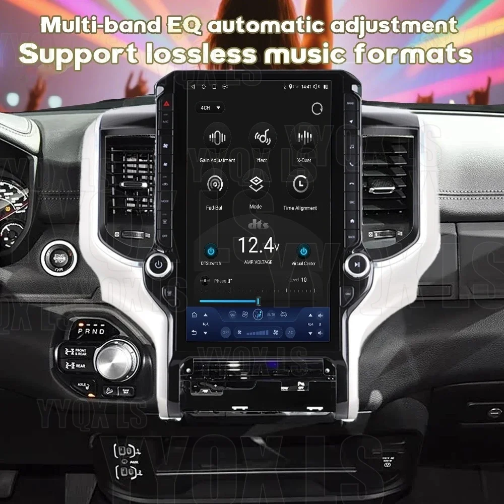14.5 Inch For Dodge Ram 1500 2500 3500 2019-2023 Smart Car Screen Qualcomm Powered Car Radio Global GPS DSP Sound Multimedia