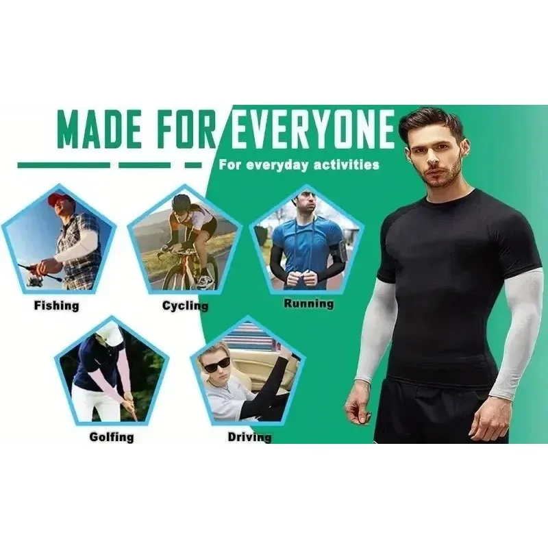 1 Pair Increase Sun Protection Ice Sleeves Long Ice Silk Sleeves Arm Protection UV Protection Cool and Refreshing Feeling