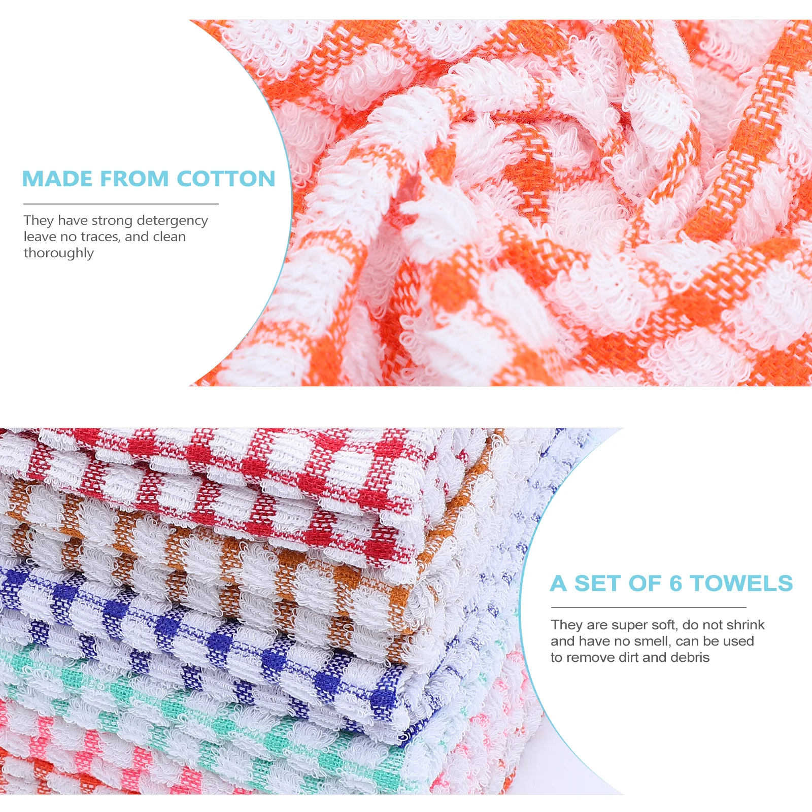 

6 Pcs Fall Kitchen Towels Wipe Face Double-sided Dish Drying for Absorbent