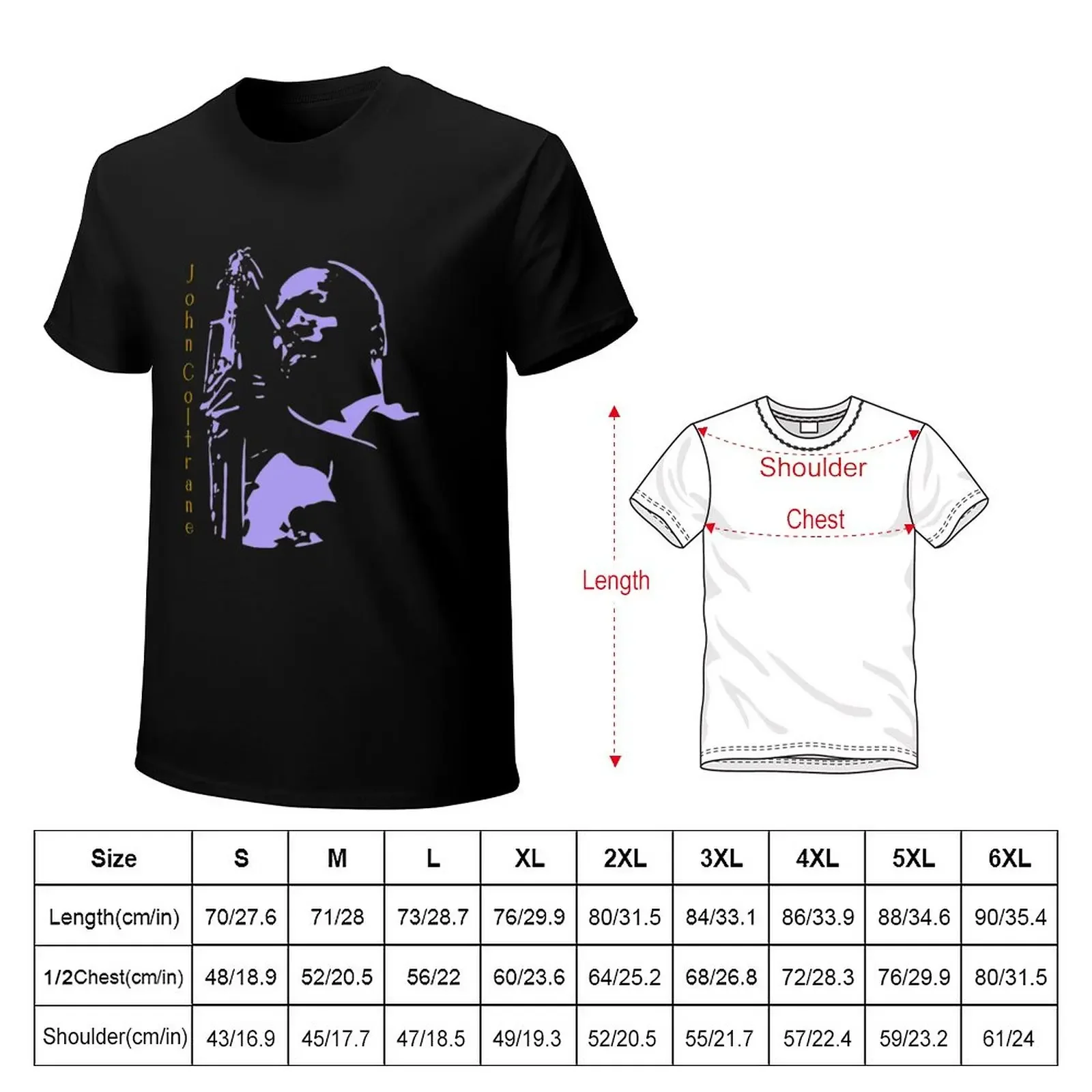 John Coltrane T-Shirt vintage clothes blacks t shirts for men cotton