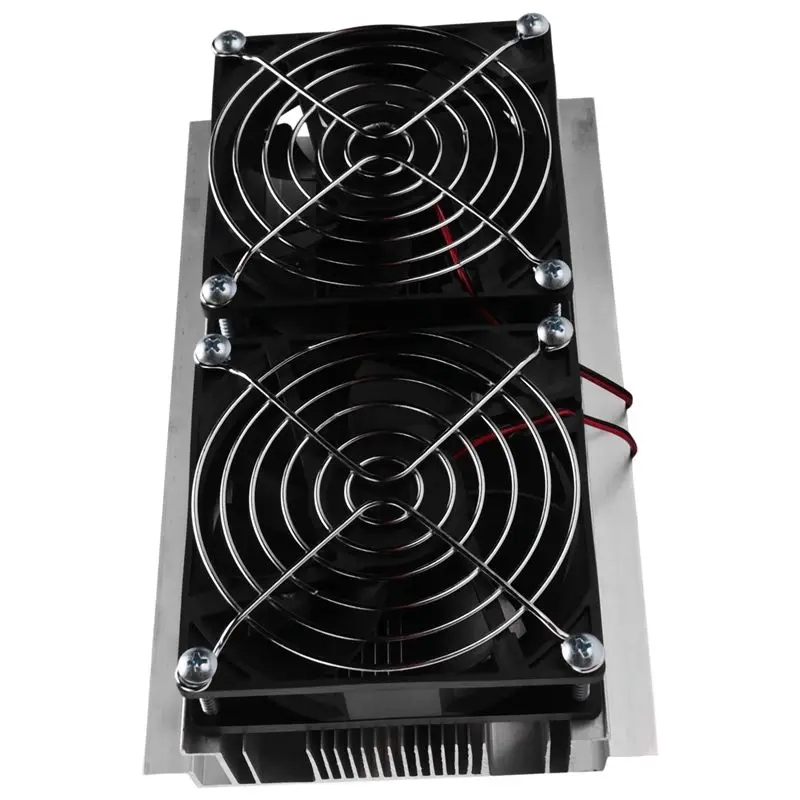 [NEWA76K!】 1PCS 200 X 115 X 8.5Mm 120W Thermoelectric Peltier Refrigeration Semiconductor Cooling System Kit Double Fan