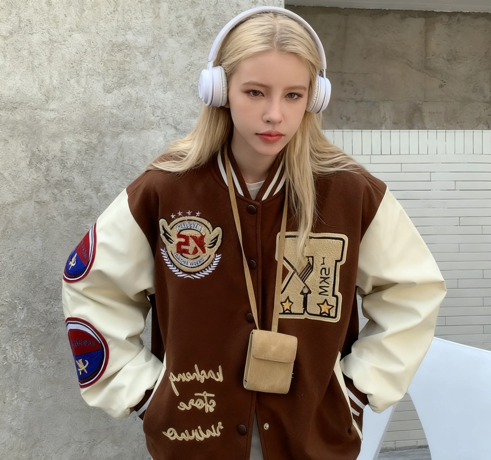 

Бейсбольная куртка-бомбер женская весенняя с буквой M, эластичная, плиссированная, на молнии, однотонная, легкая, классическая, готическая, воздушная, с нашивками, Y2K