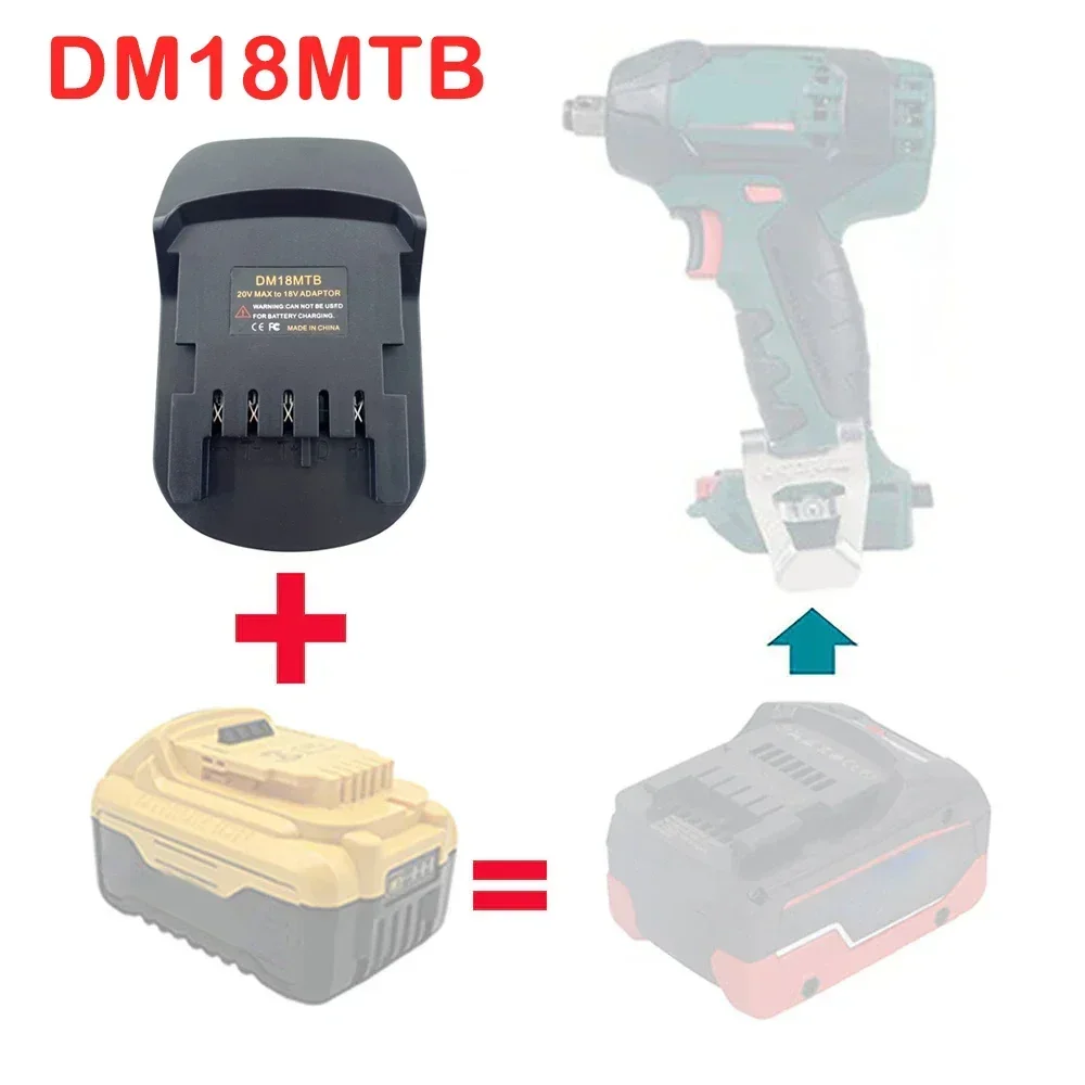 Imagem -04 - Conversor de Adaptador para Makita Dewalt para Bosch Milwaukee Li-ion Battery para Metabo Tool Mt18mtb Dm18mtb Bs18mtb