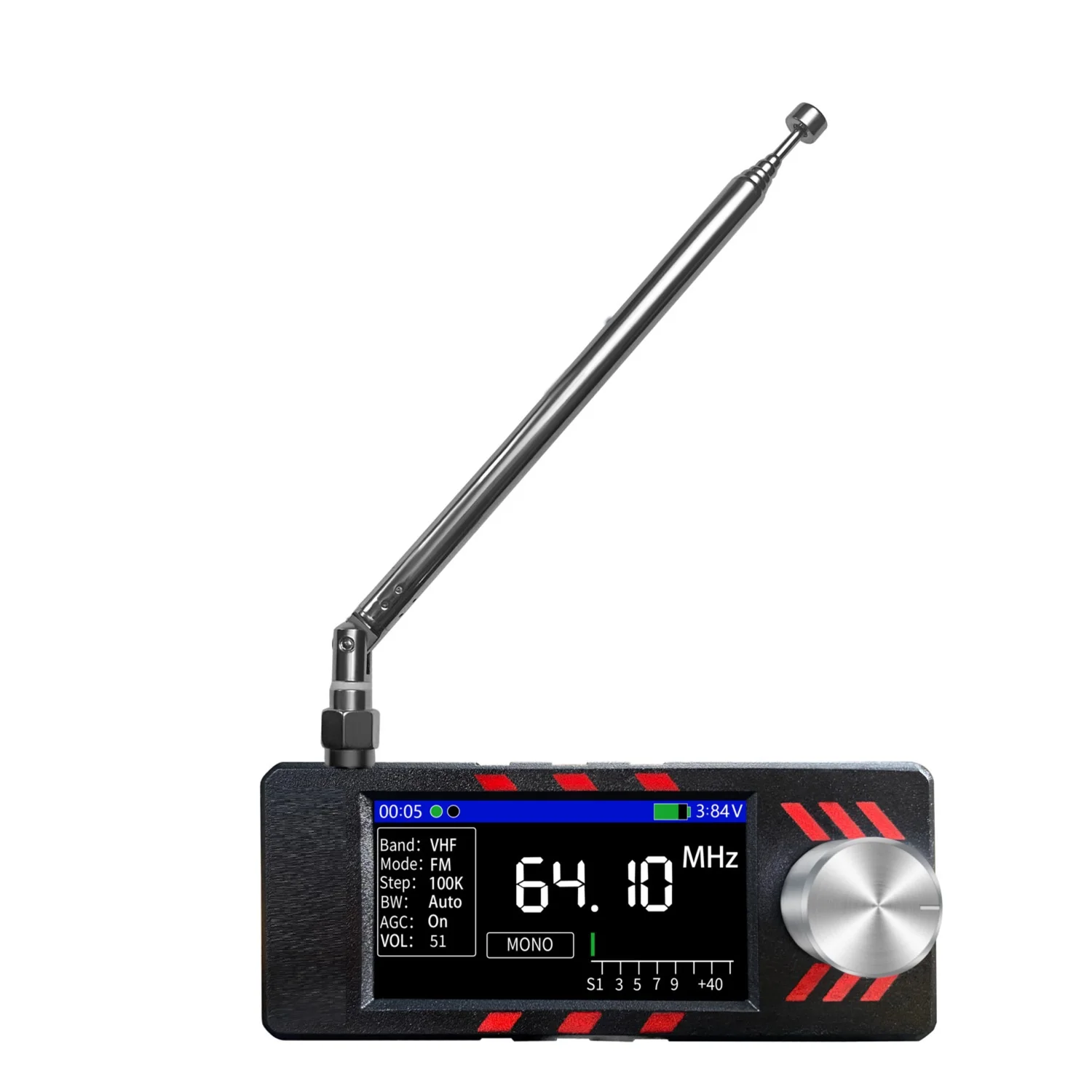 SI4732 Based Portable Radio with For full Band Reception HF SW VHF 1.9 inch IPS Display and Built-in 1W Speaker
