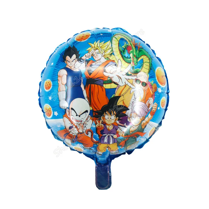 Dragon Ball Goku Birthday Ballons 6pcs Set Hot Anime Aluminum Foil Number Balloons New Children Party Decoration Props Kids Gift